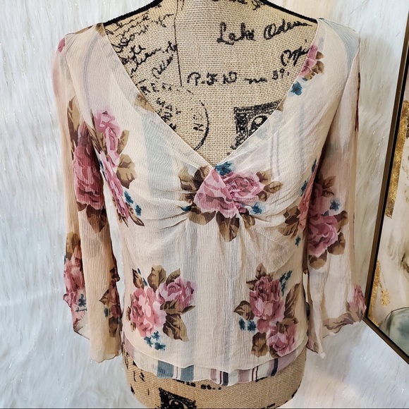 The Limited SILK floral blouse - Picture 2 of 8